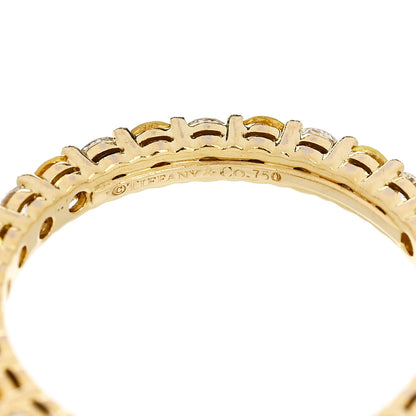 Tiffany 18K Yellow Gold Diamond Yellow Sapphire Eternity Band Ring 49 4.75 4 of 5