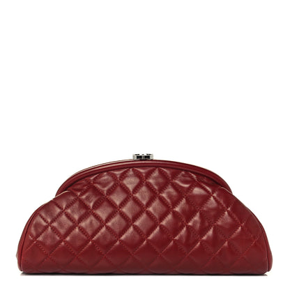 Chanel Lambskin Quilted Timeless Clutch Dark Red 1 of 11