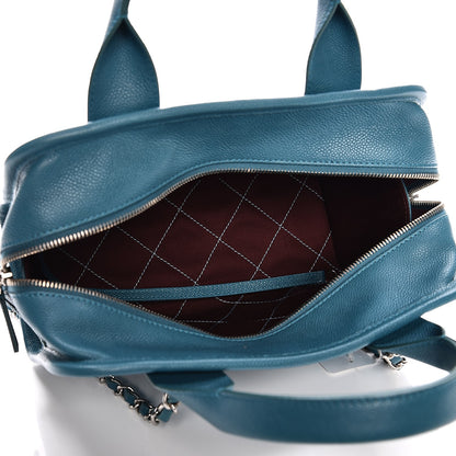 Chanel Caviar Quilted Small Deauville Bowling Bag Blue 6 of 8