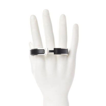 Hermes Matte Enamel Narrow Clic Clac HH Bracelet GM Black 2 of 5