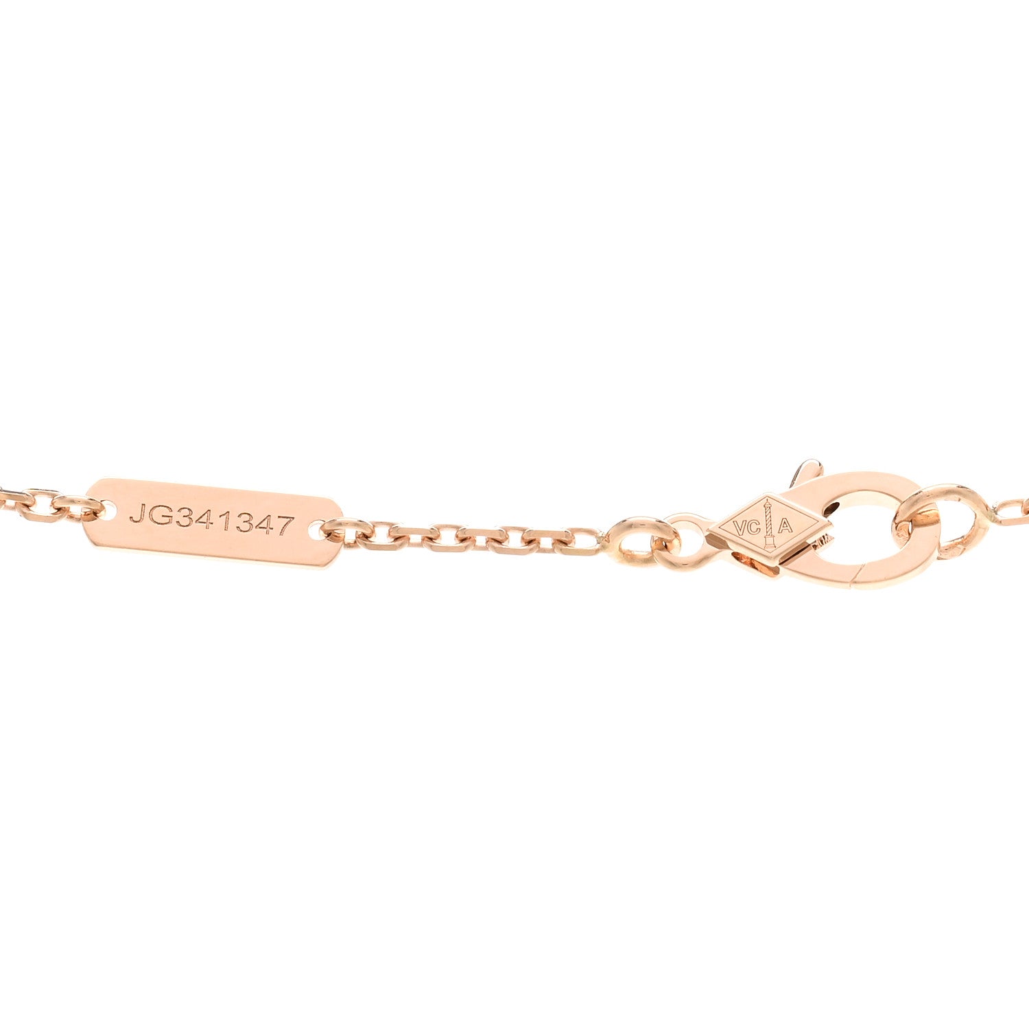 Van Cleef & Arpels 18K Rose Gold Gray Mother of Pearl Vintage Alhambra Pendant Necklace 4 of 5