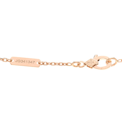 Van Cleef & Arpels 18K Rose Gold Gray Mother of Pearl Vintage Alhambra Pendant Necklace 4 of 5