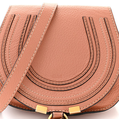 Chloe Calfskin Mini Marcie Round Crossbody Bag Peach Bloom 9 of 13