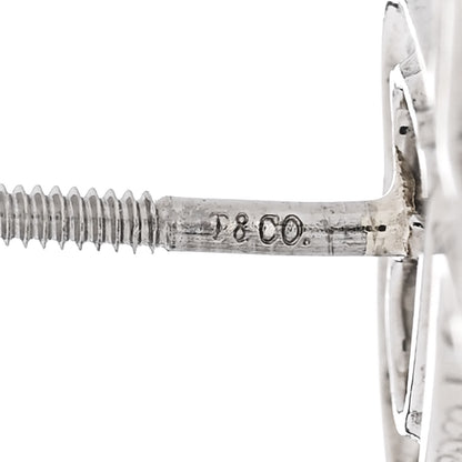 Tiffany Platinum Diamond Loving Heart Earrings 4 of 6