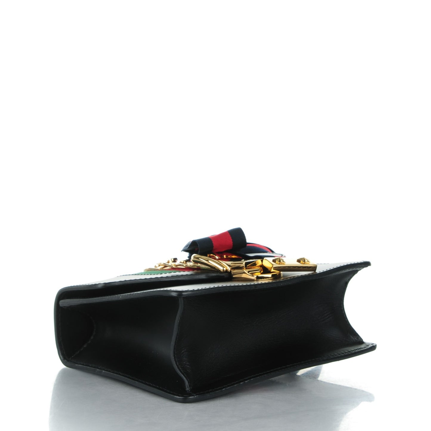 Calfskin Mini Sylvie Chain Shoulder Bag Black