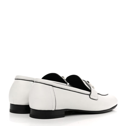 Hermes Calfskin Womens Paris Loafers 37 White 4 of 10