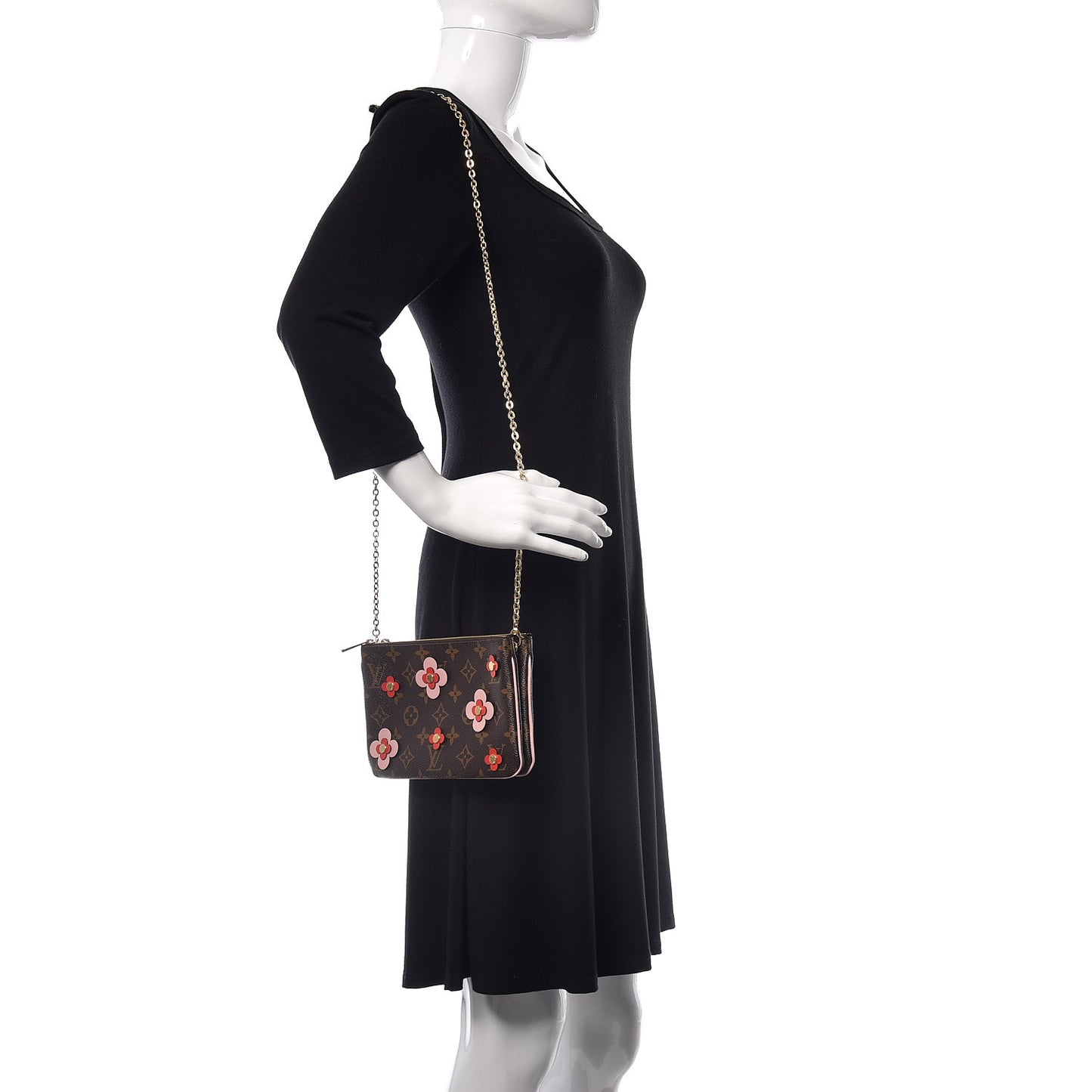 Monogram Blooming Flowers Double Zip Pochette