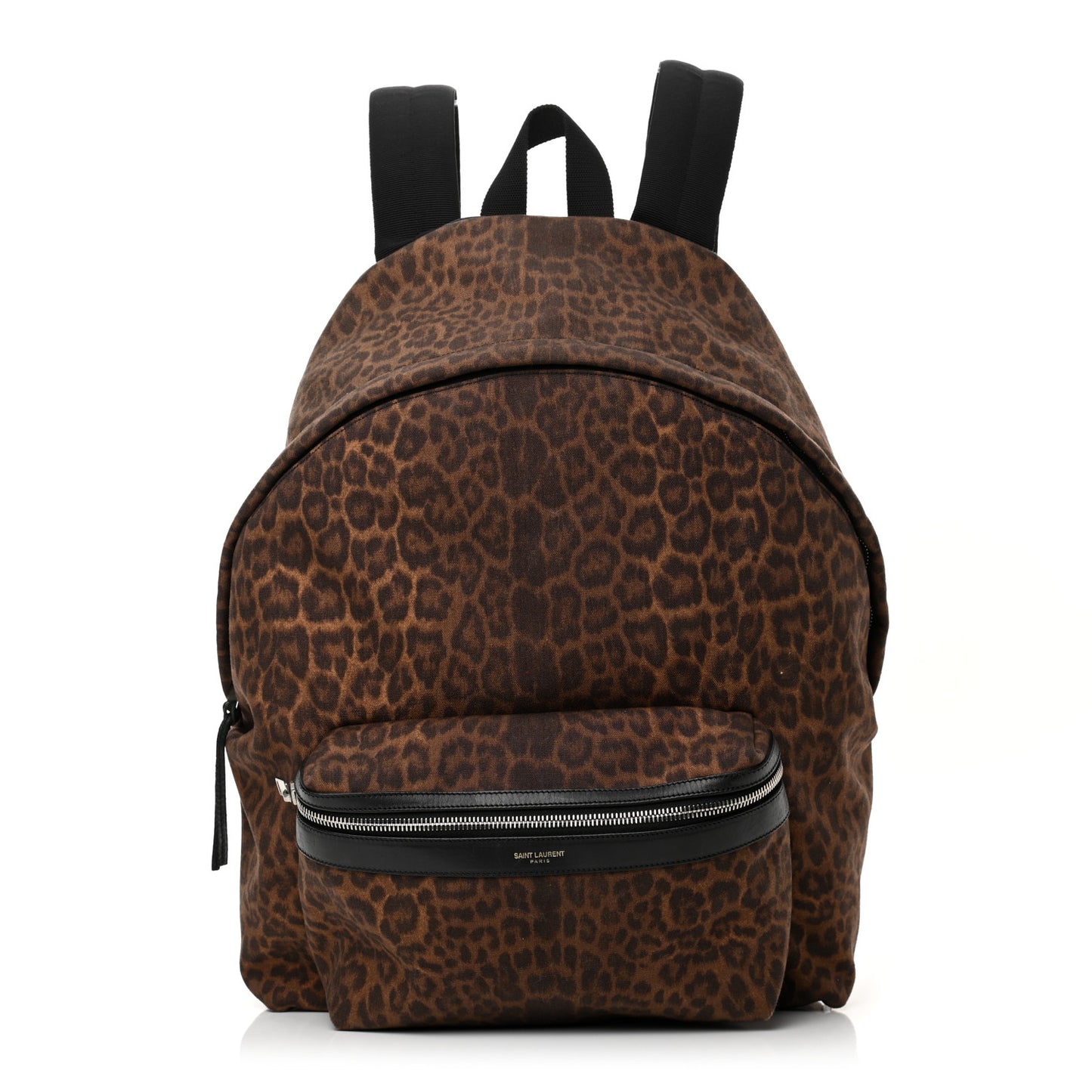 Printed Canvas Leopard Classic Hunting Backpack Brown