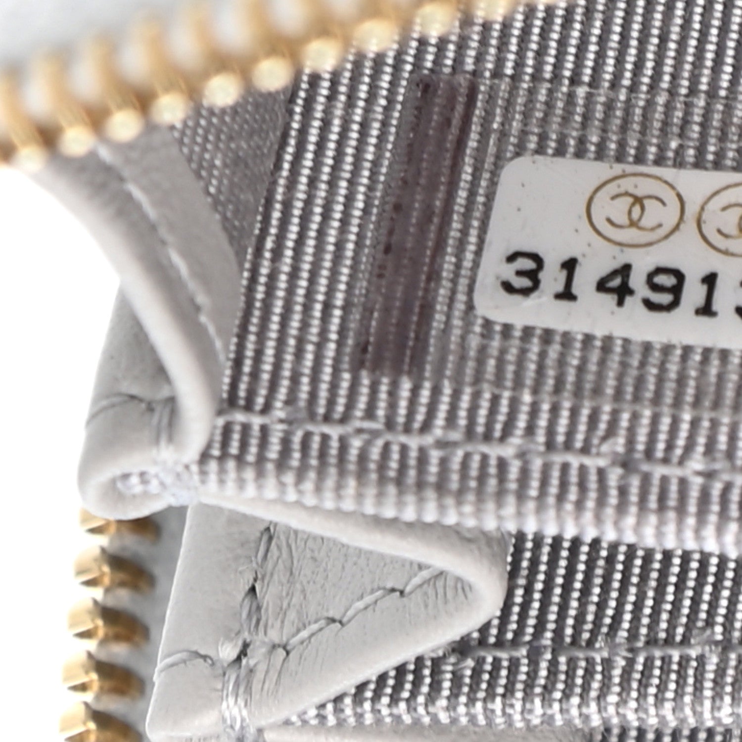 Chanel Caviar Quilted Zip Coin Purse Grey 7 of 8