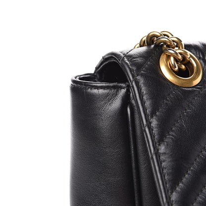 Gucci Calfskin Matelasse Large GG Marmont Shoulder Bag Black 14 of 17