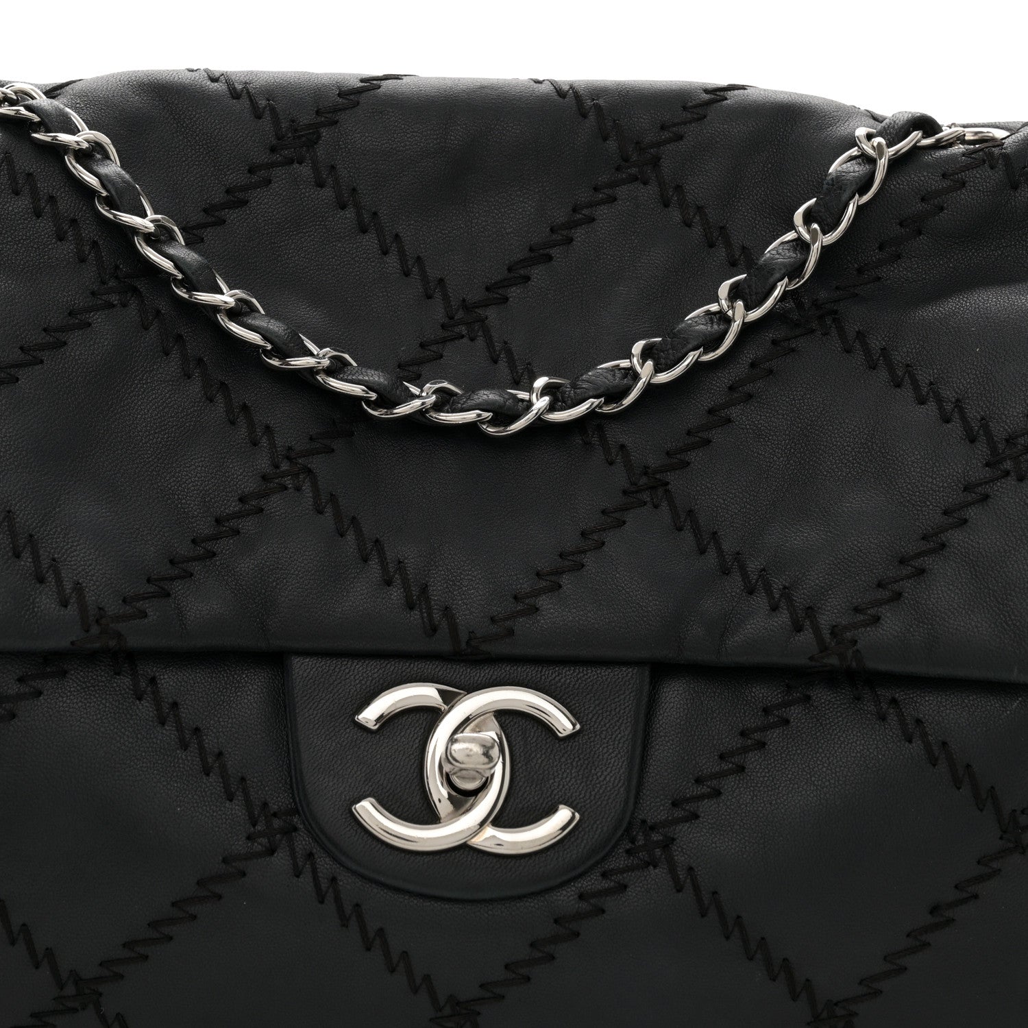 Chanel Lambskin Ultimate Stitch Maxi Flap Black 8 of 11