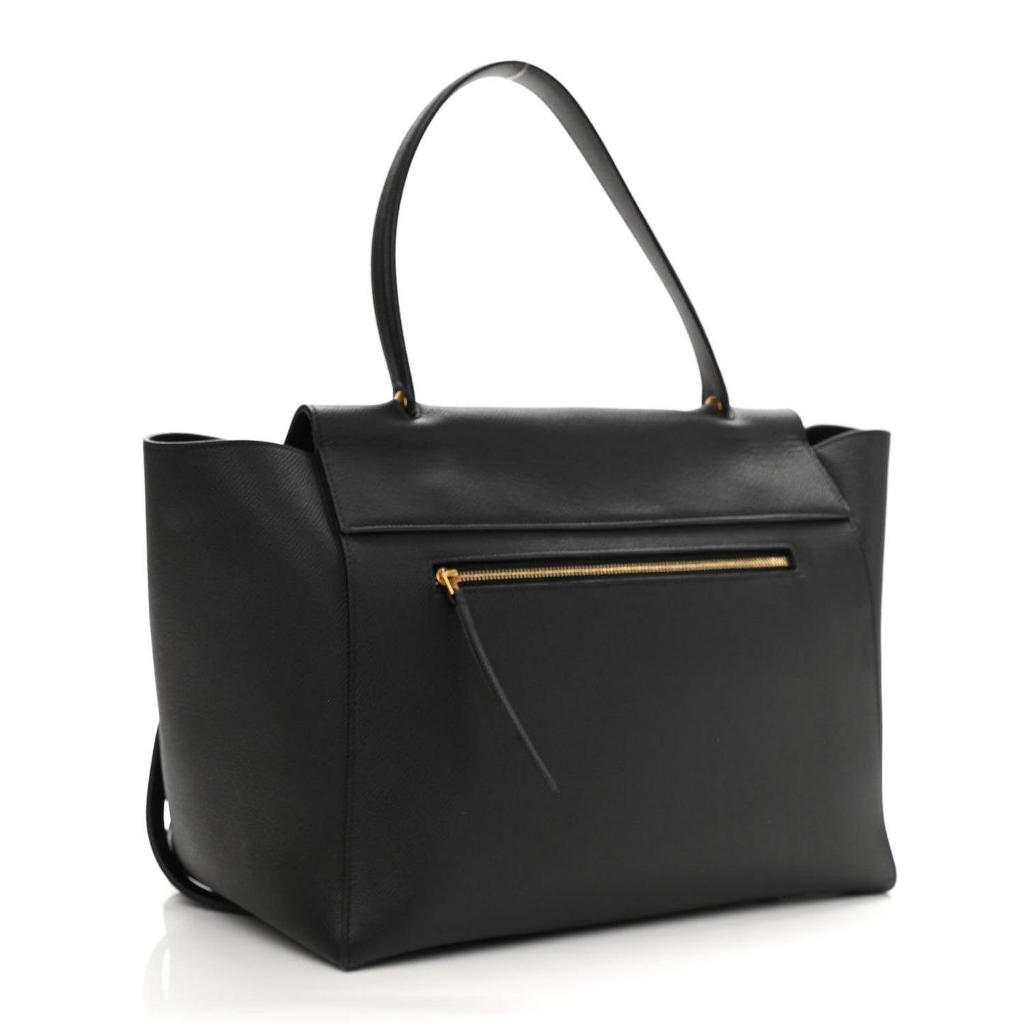 Grained Calfskin Large Belt Bag Black
