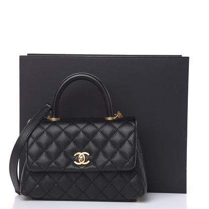 Chanel Caviar Quilted Mini Coco Handle Flap Black 10 of 10