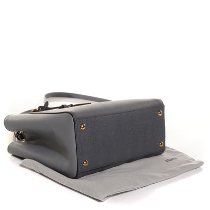 Fendi Vitello Elite Petite 2Jours Tote Grigio Grigio Chiaro 4 of 10