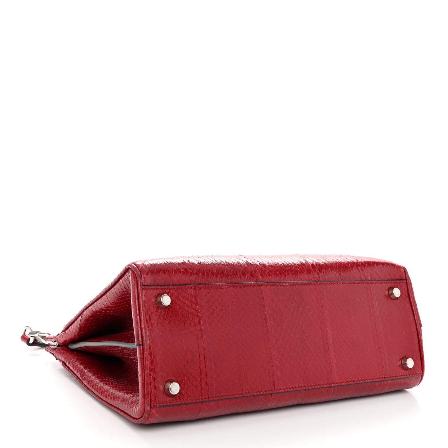 Snakeskin Small Zumi Top Handle Bag Romantic Cerise