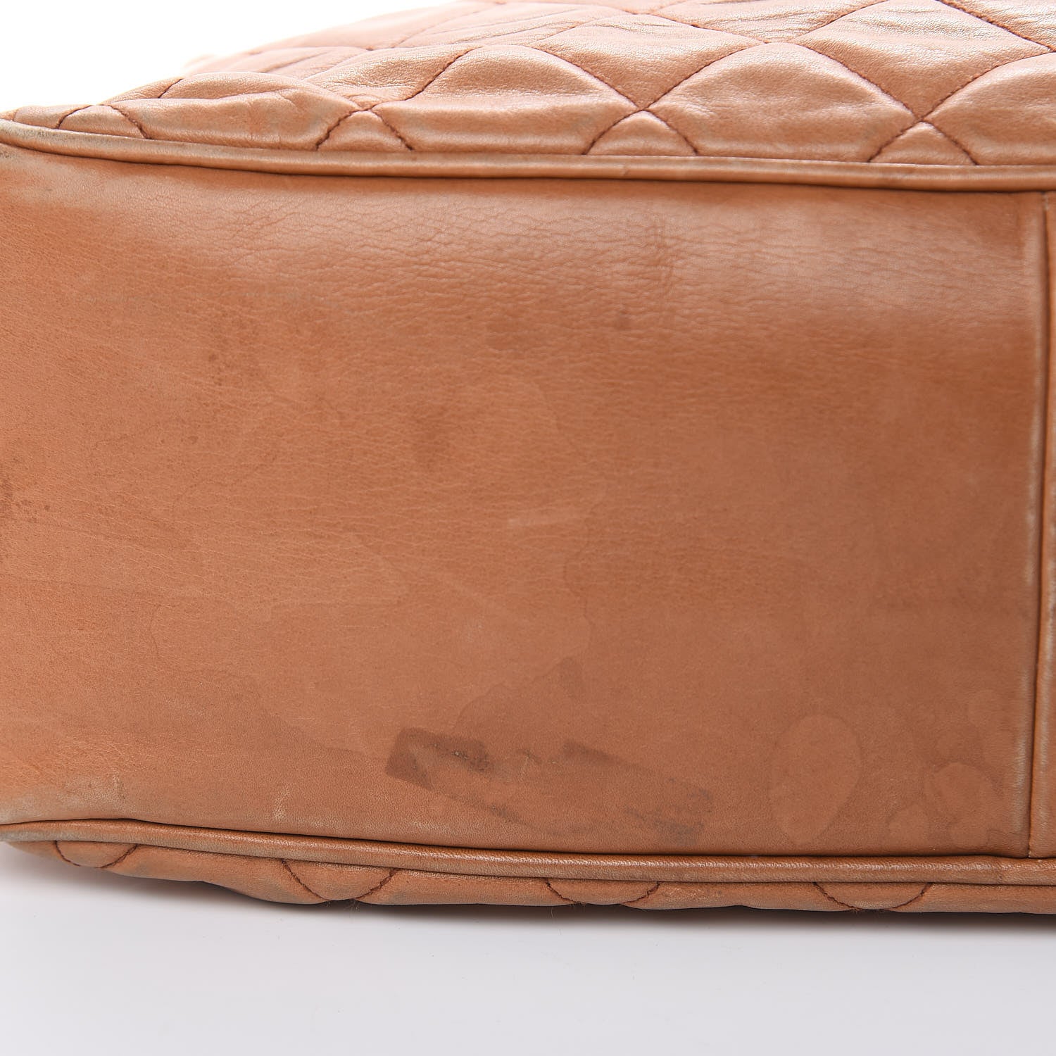 Chanel Lambskin Quilted Shopping Tote Brown 11 of 26