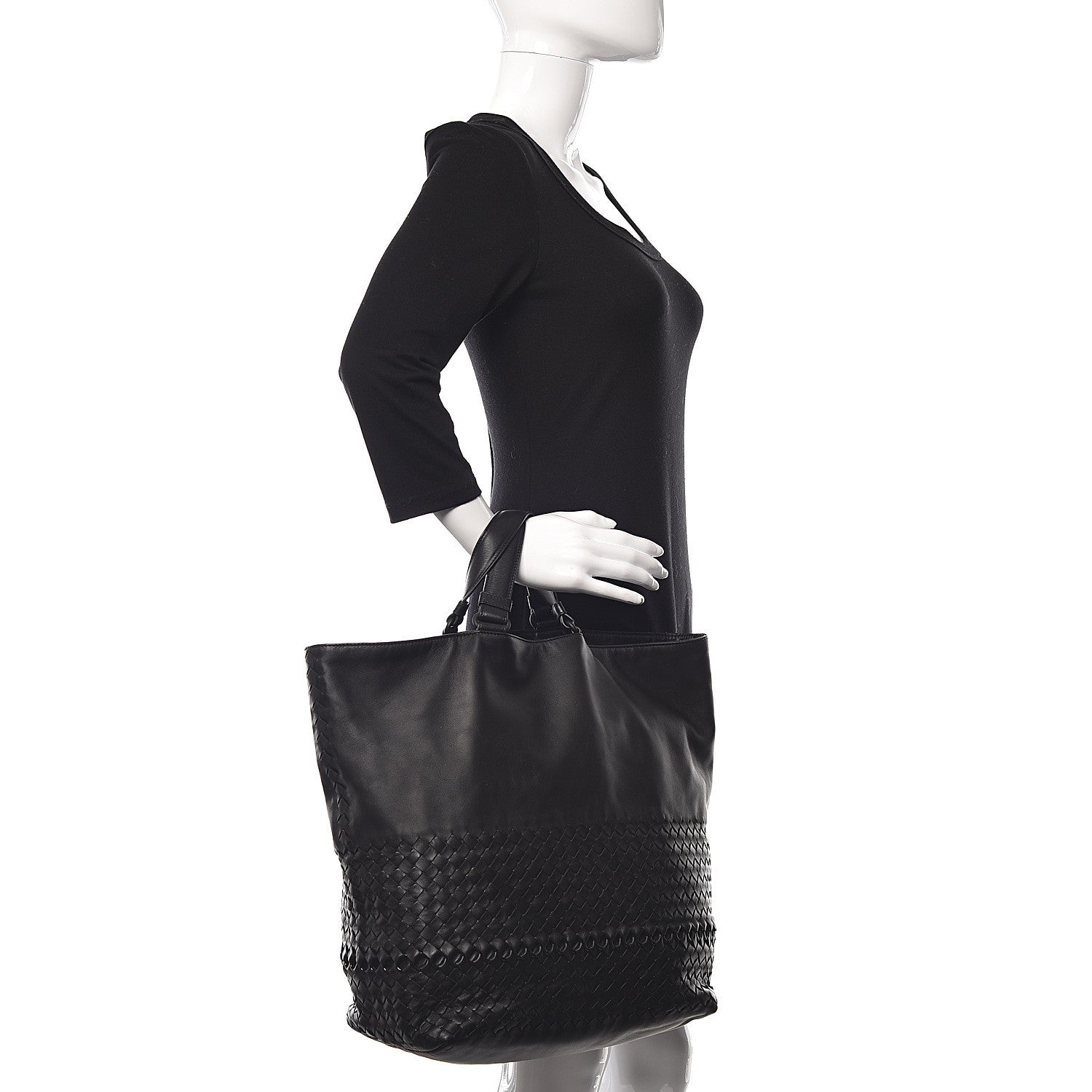 Bottega Veneta Nappa Intrecciato Tote Black 2 of 12