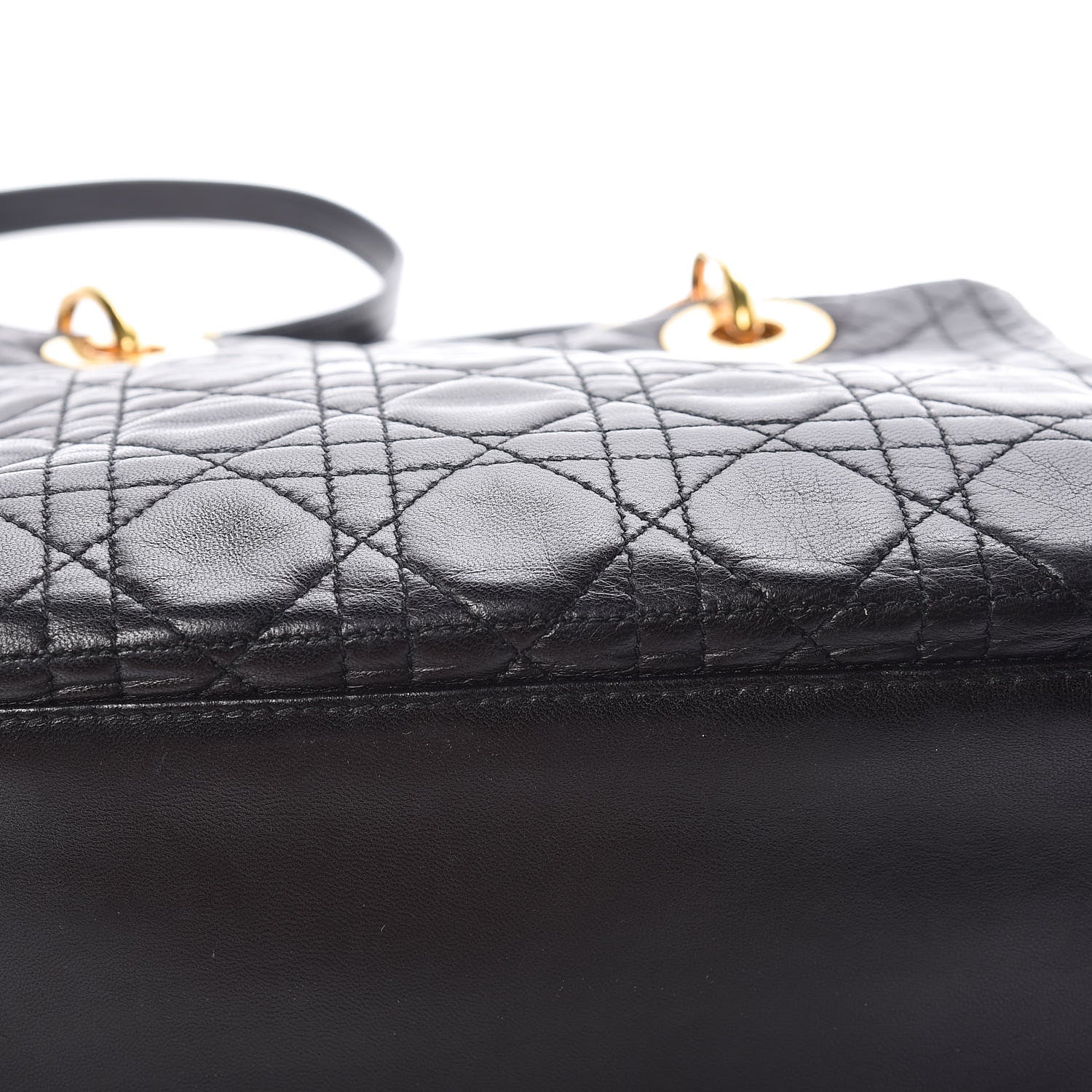 Christian Dior Lambskin Cannage Medium Lady Dior Black 17 of 17