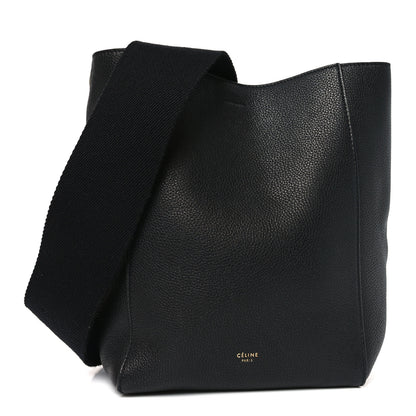 Celine Soft Grained Calfskin Small Sangle Bucket Bag Black 1 of 17