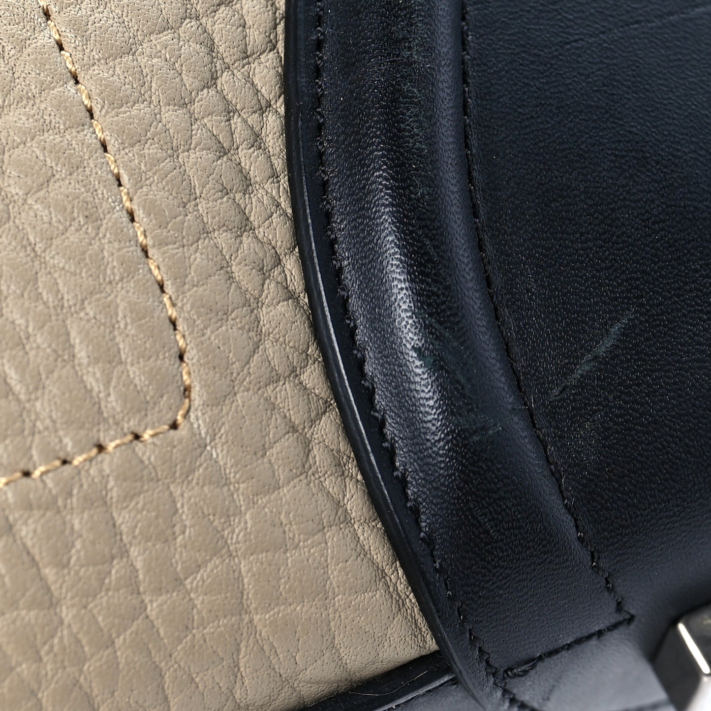 Bullhide Calfskin Nubuck Micro Tri-Color Luggage Beige