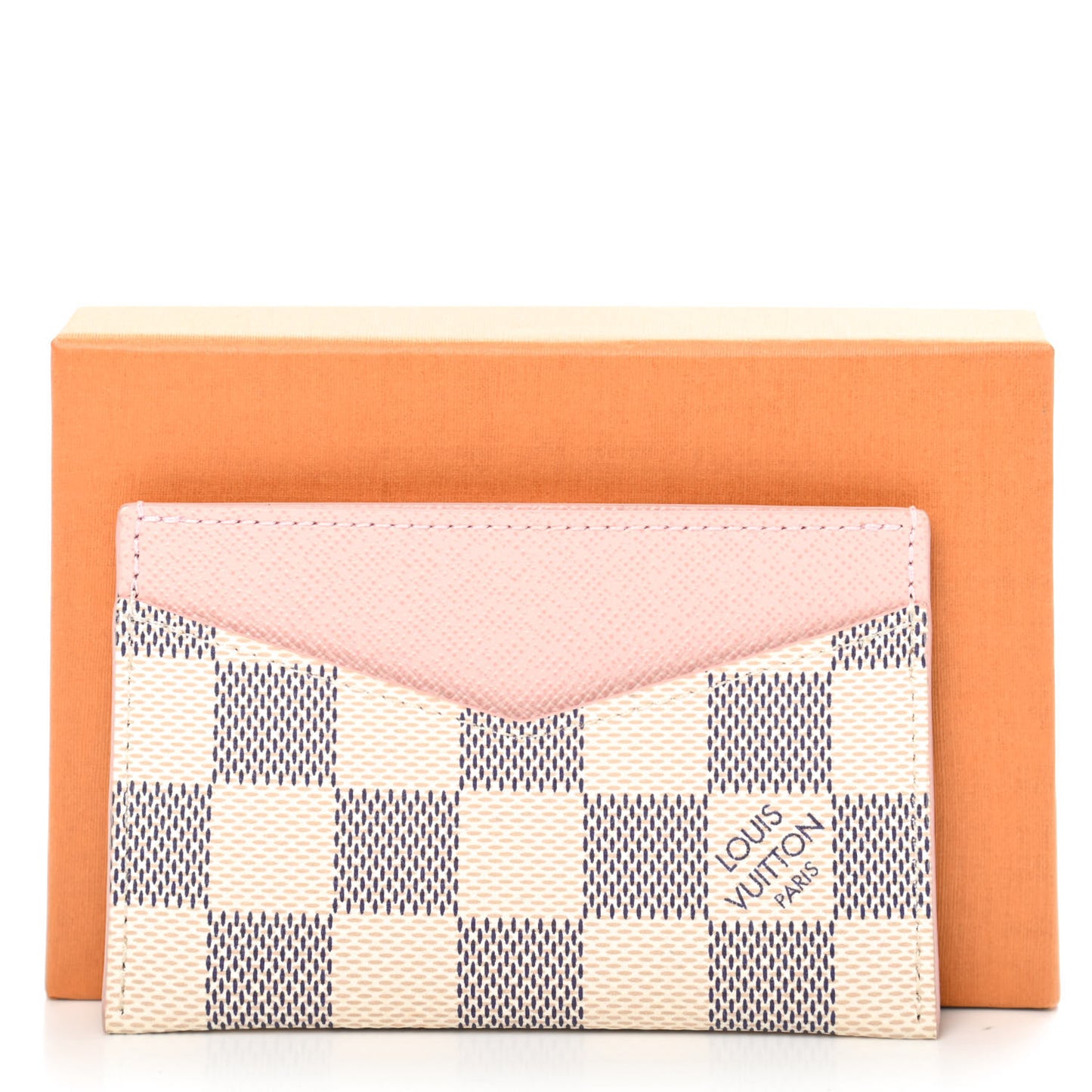 Damier Azur Daily Card Holder Rose Ballerine