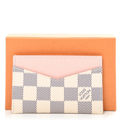 Louis Vuitton Damier Azur Daily Card Holder Rose Ballerine 7 of 7