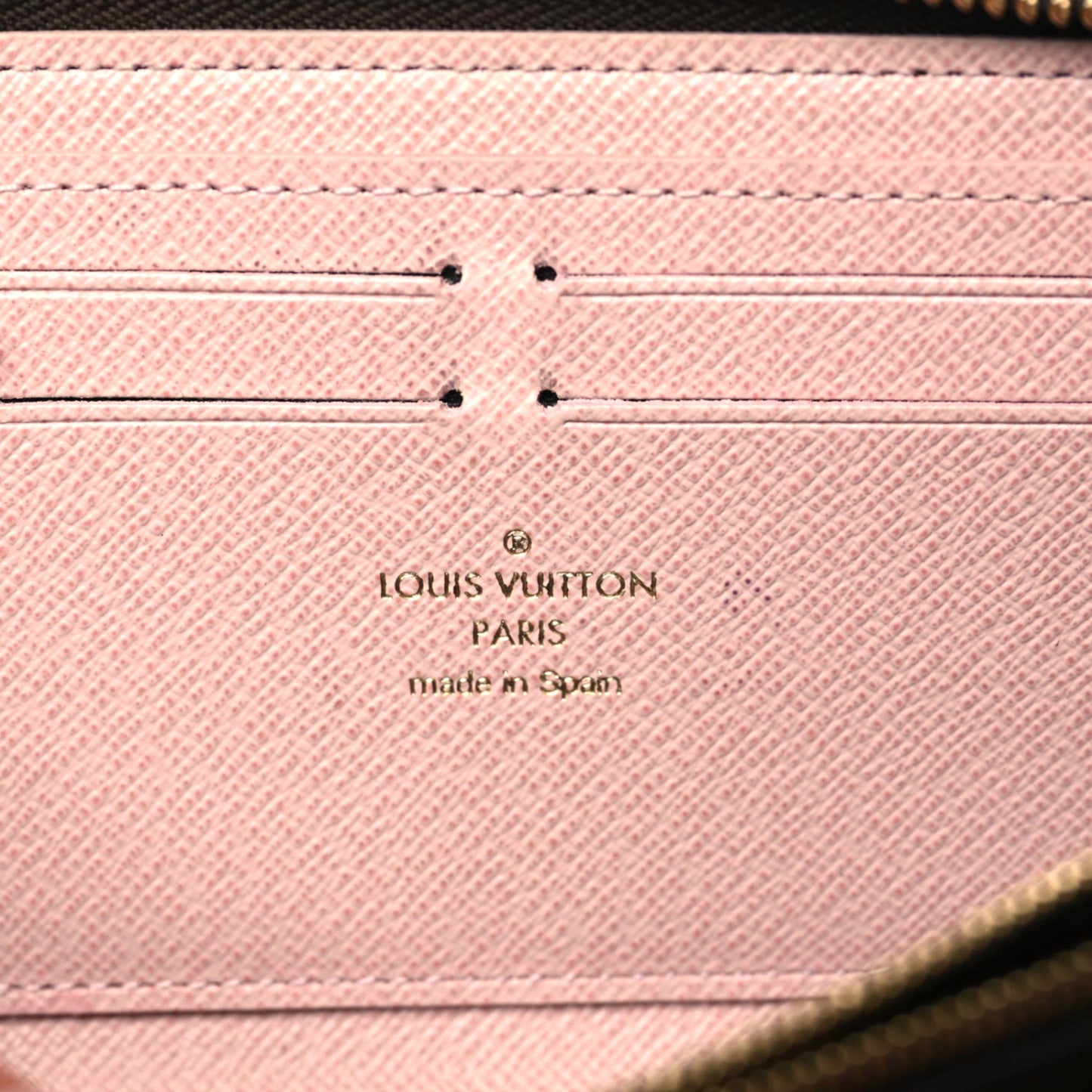 Monogram Clemence Wallet Rose Ballerine