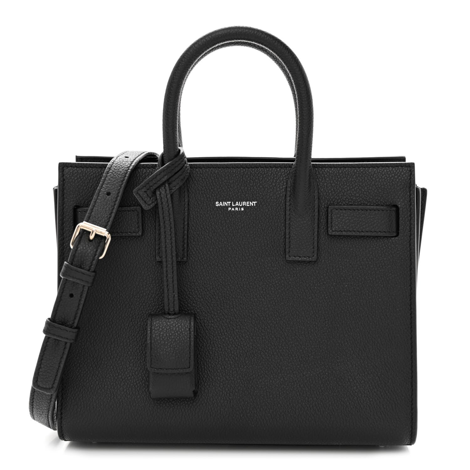 Saint Laurent Grained Calfskin Nano Sac De Jour Black 1 of 12