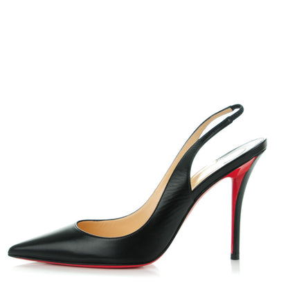 Christian Louboutin Kid Apostrophy Sling 100 Pumps 40 Black 1 of 7