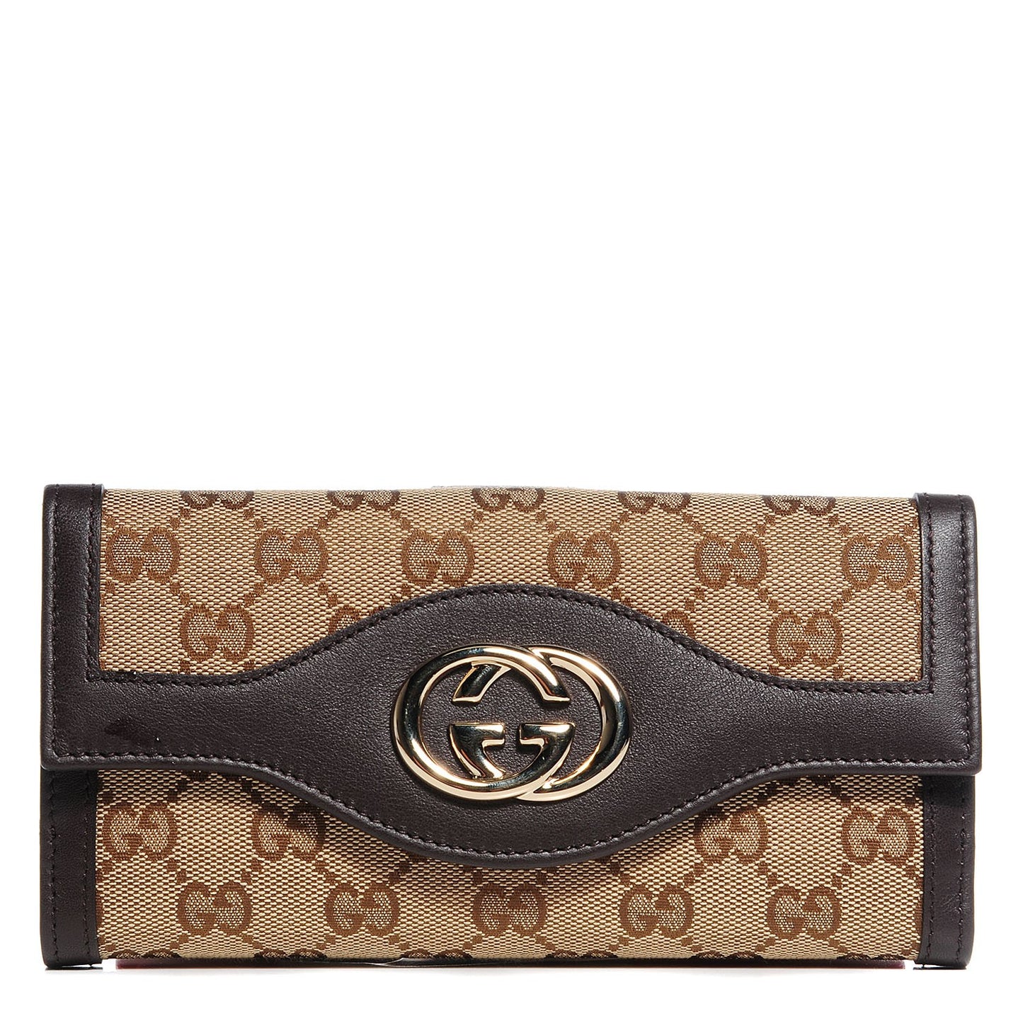 Monogram Margaux Calfskin Sukey Continental Organizer Wallet Beige Ebony Cocoa