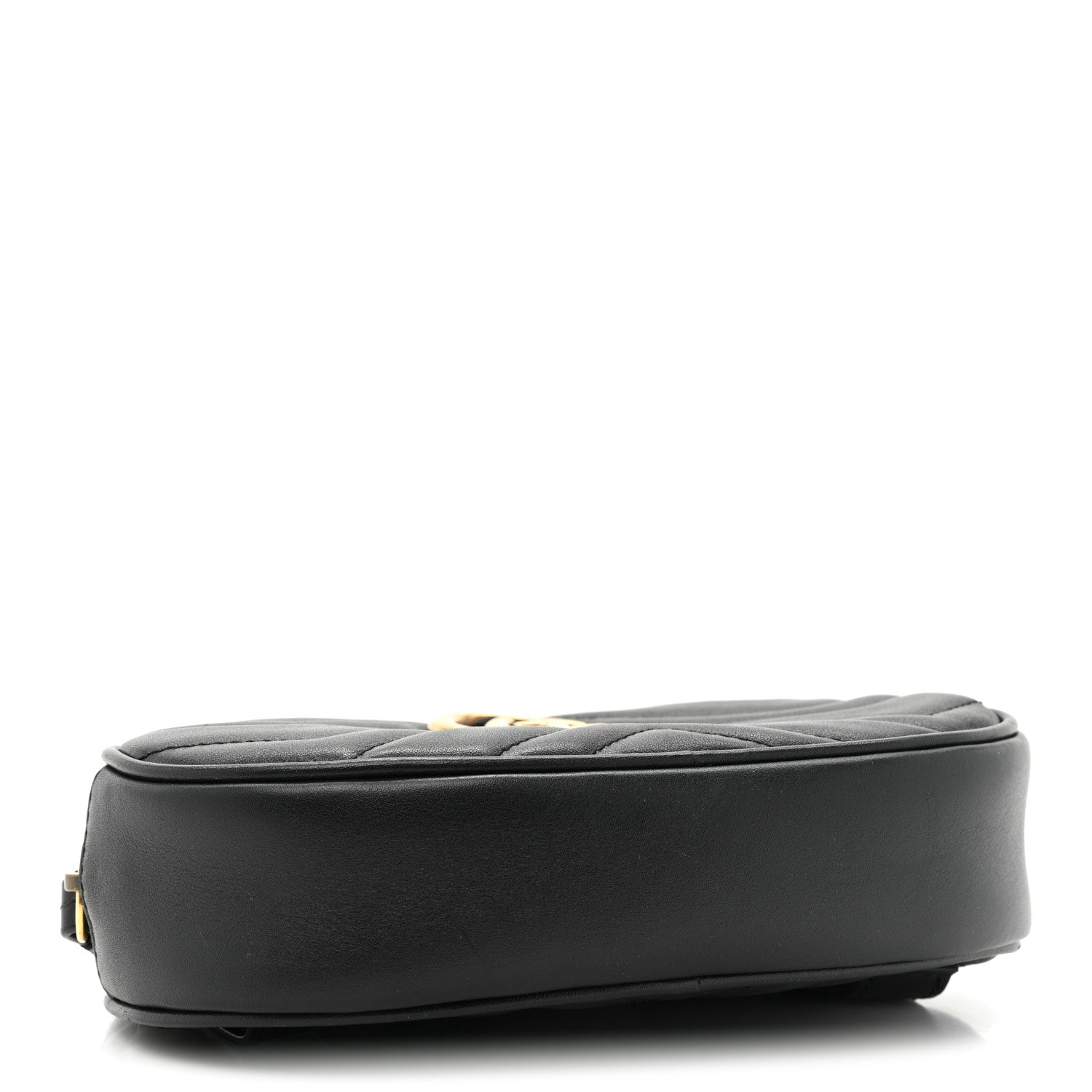 Gucci Calfskin Matelasse GG Marmont Belt Bag 95 38 Black 4 of 10