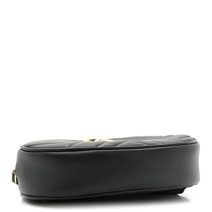 Gucci Calfskin Matelasse GG Marmont Belt Bag 95 38 Black 4 of 10