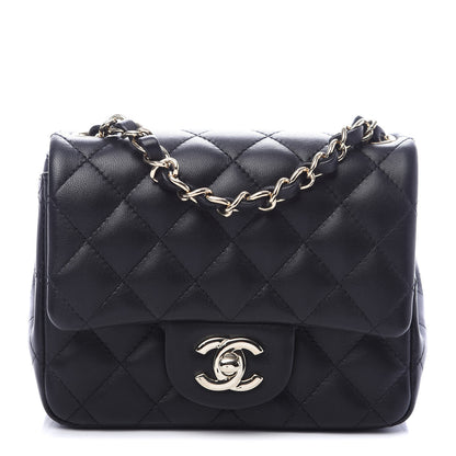 Chanel Lambskin Quilted Mini Square Flap Black 1 of 9