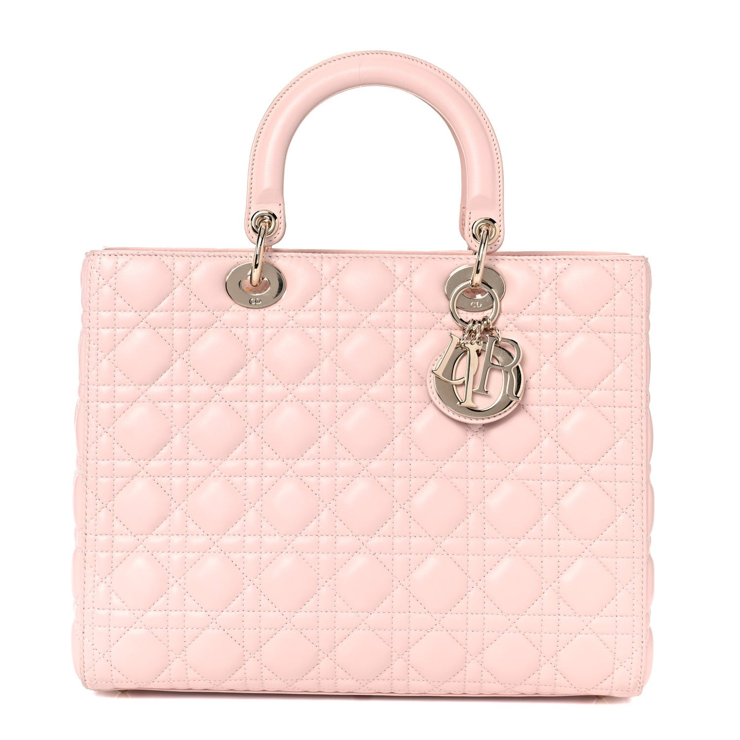 Christian Dior Lambskin Cannage Large Lady Dior Light Pink 1 of 8