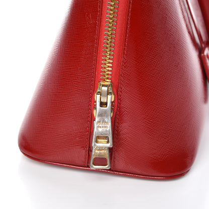 Prada Saffiano Vernice Medium Promenade Tote Rosso 12 of 13