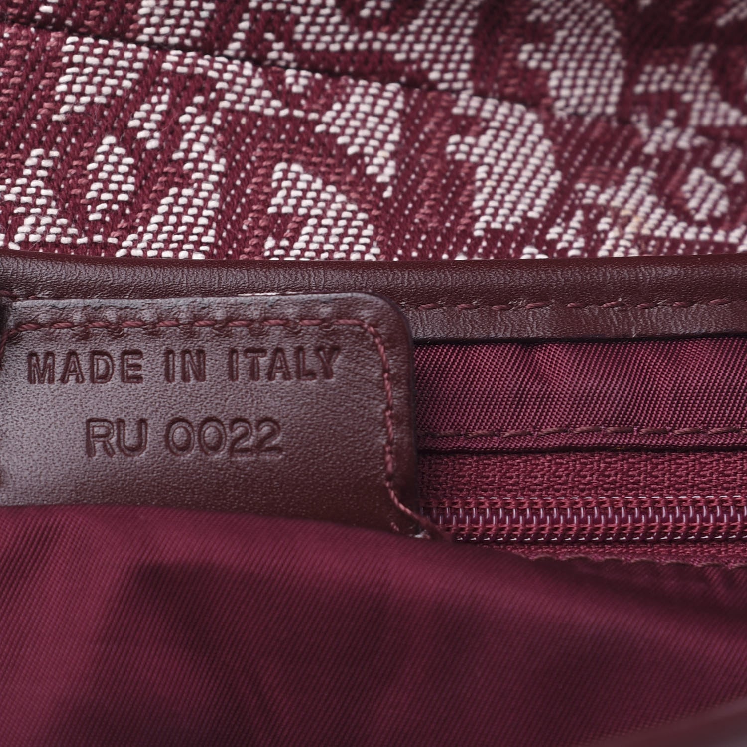 Christian Dior Monogram Saddle Bag Burgundy 7 of 9