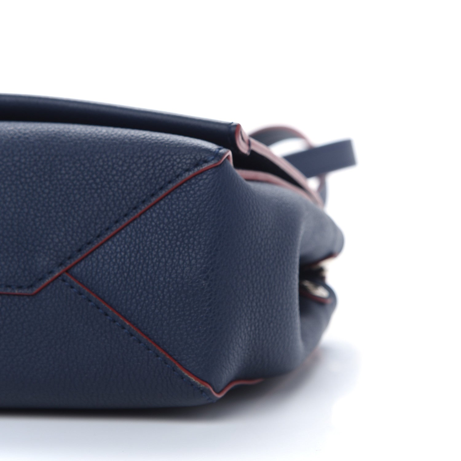 Louis Vuitton Calfskin Lockme II Chain Bag BB Marine Rouge 8 of 9