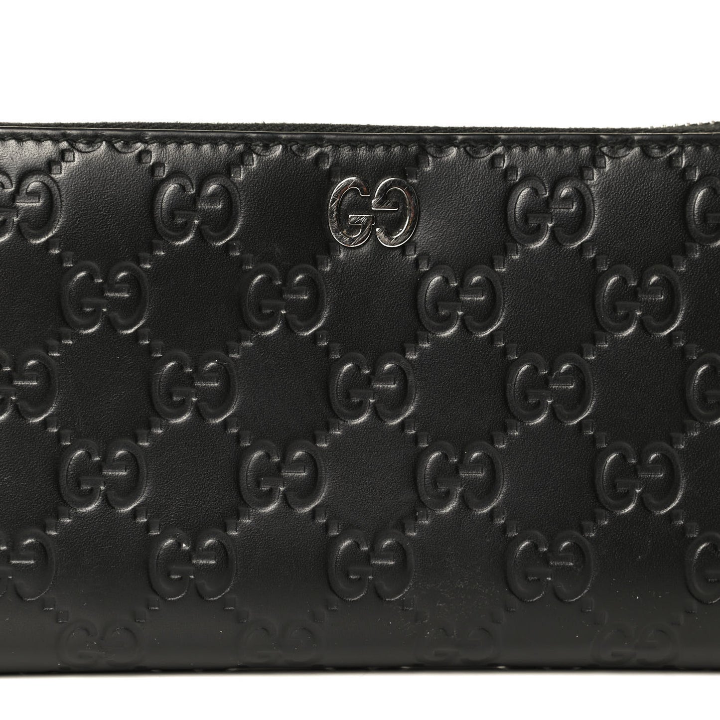 Guccissimma Signature Dorian Zip Around Wallet Black