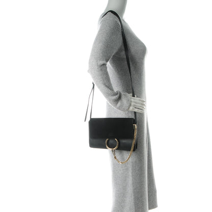 Chloe Suede Calfskin Small Faye Shoulder Bag Black 2 of 8