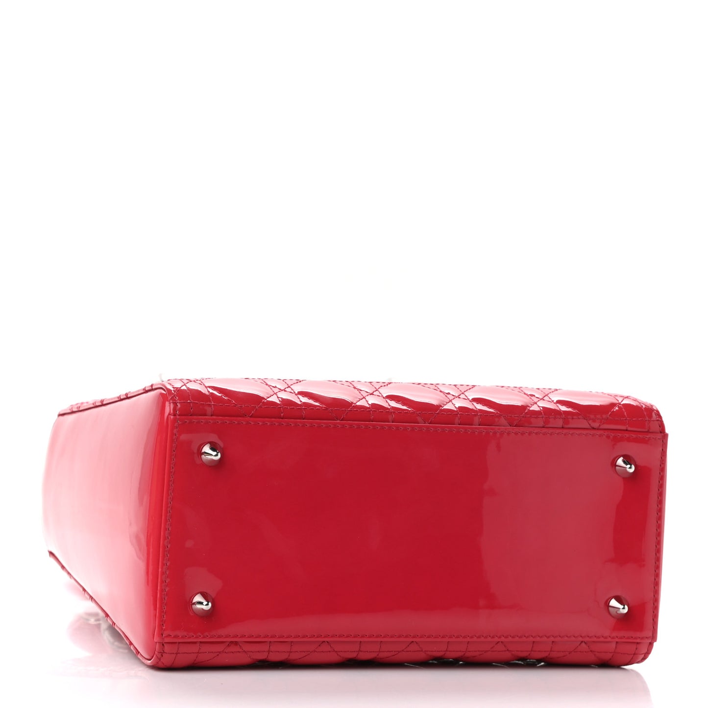 Patent Cannage Medium Lady Dior Fuchsia