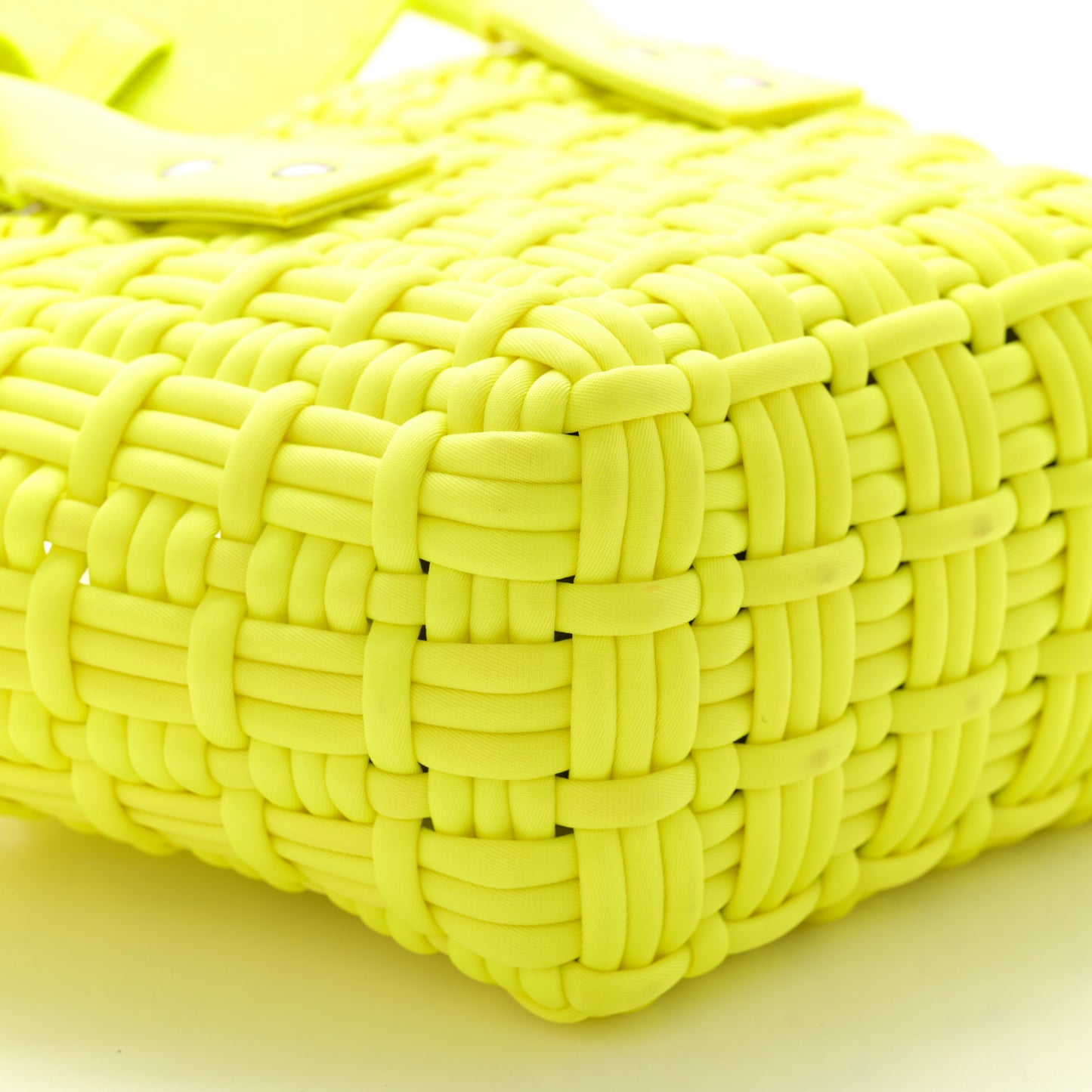Faux Calfskin XXS Bistro Basket Fluo Yellow