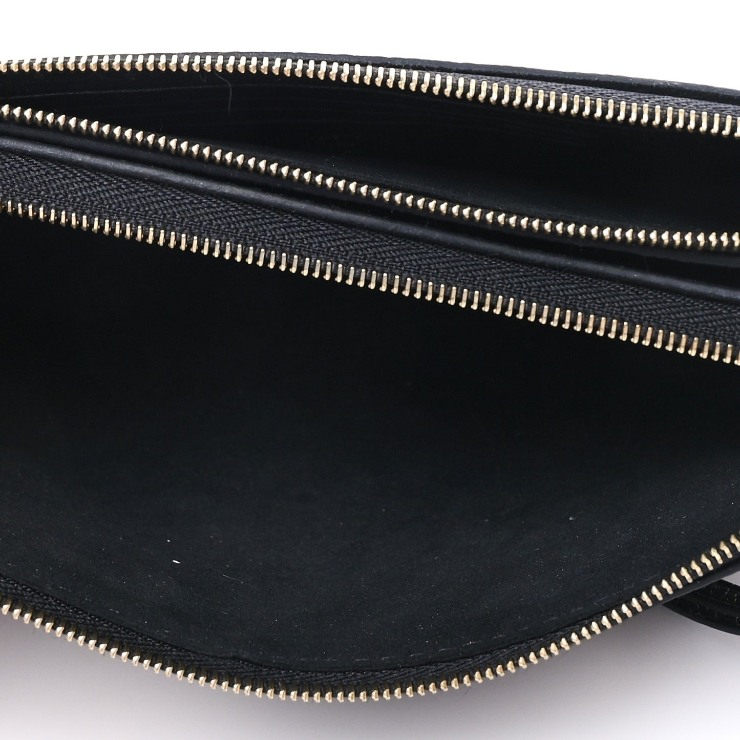 Empreinte Monogram Giant Double Zip Pochette Black Cream