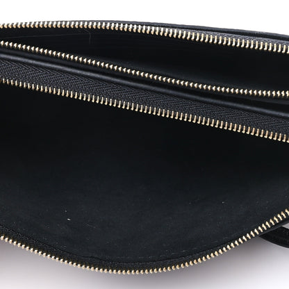 Louis Vuitton Empreinte Monogram Giant Double Zip Pochette Black Cream 6 of 9