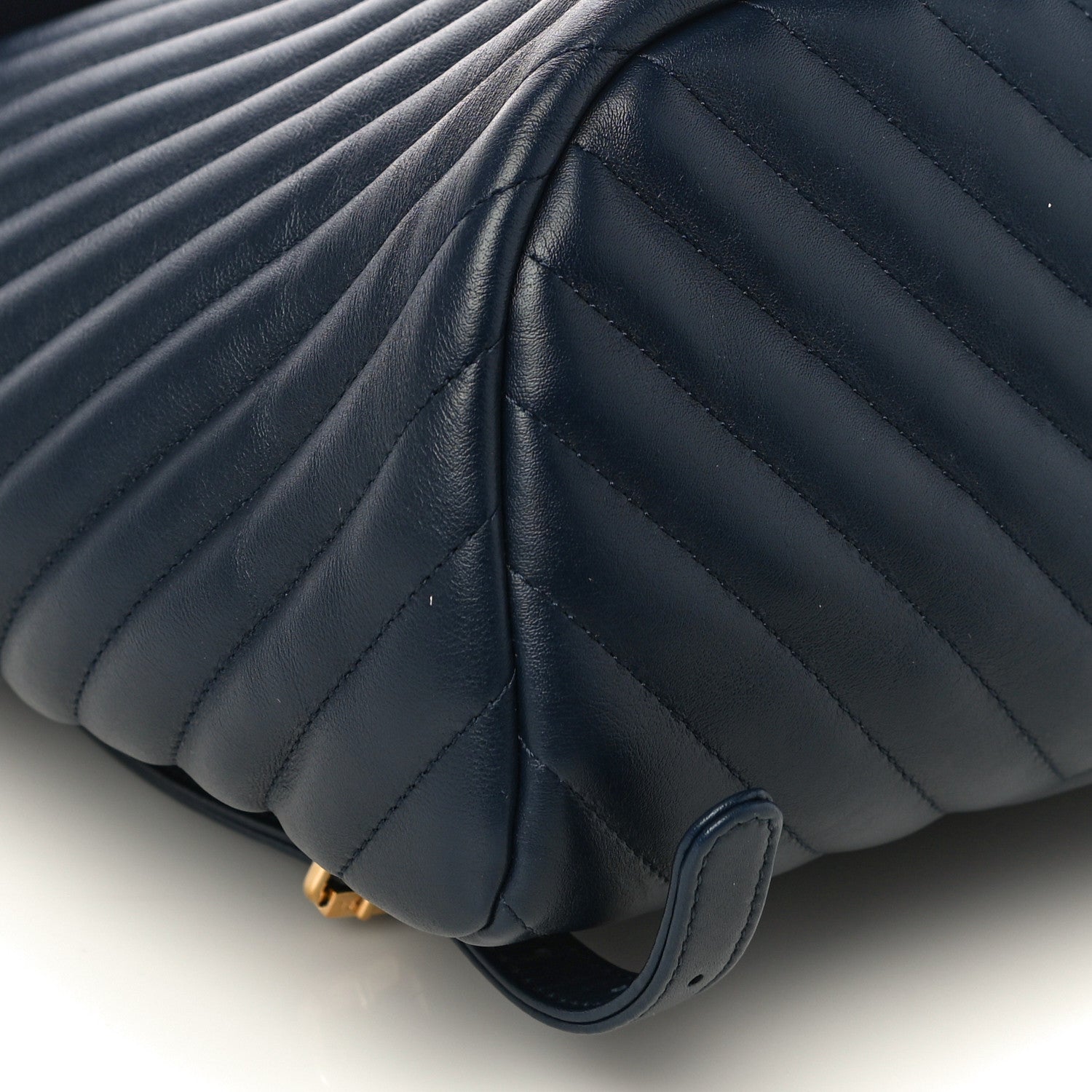 Chanel Calfskin Chevron Quilted Small Urban Spirit Backpack Navy 9 of 12