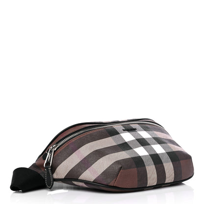 Burberry E-canvas Check Bum Bag Dark Birch Brown 4 of 14