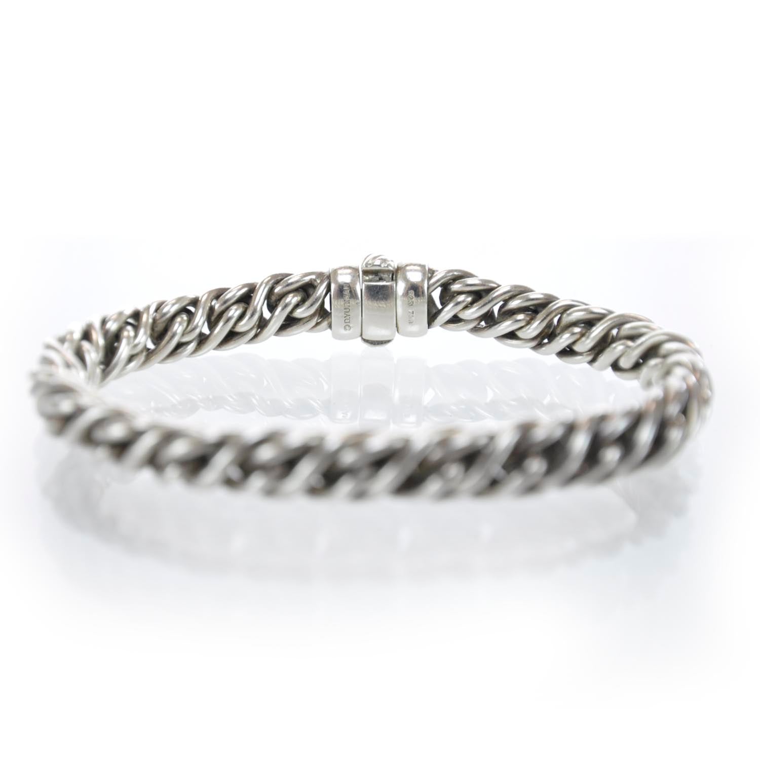 David Yurman Sterling Silver Lyrica Rope Bracelet 2 of 5
