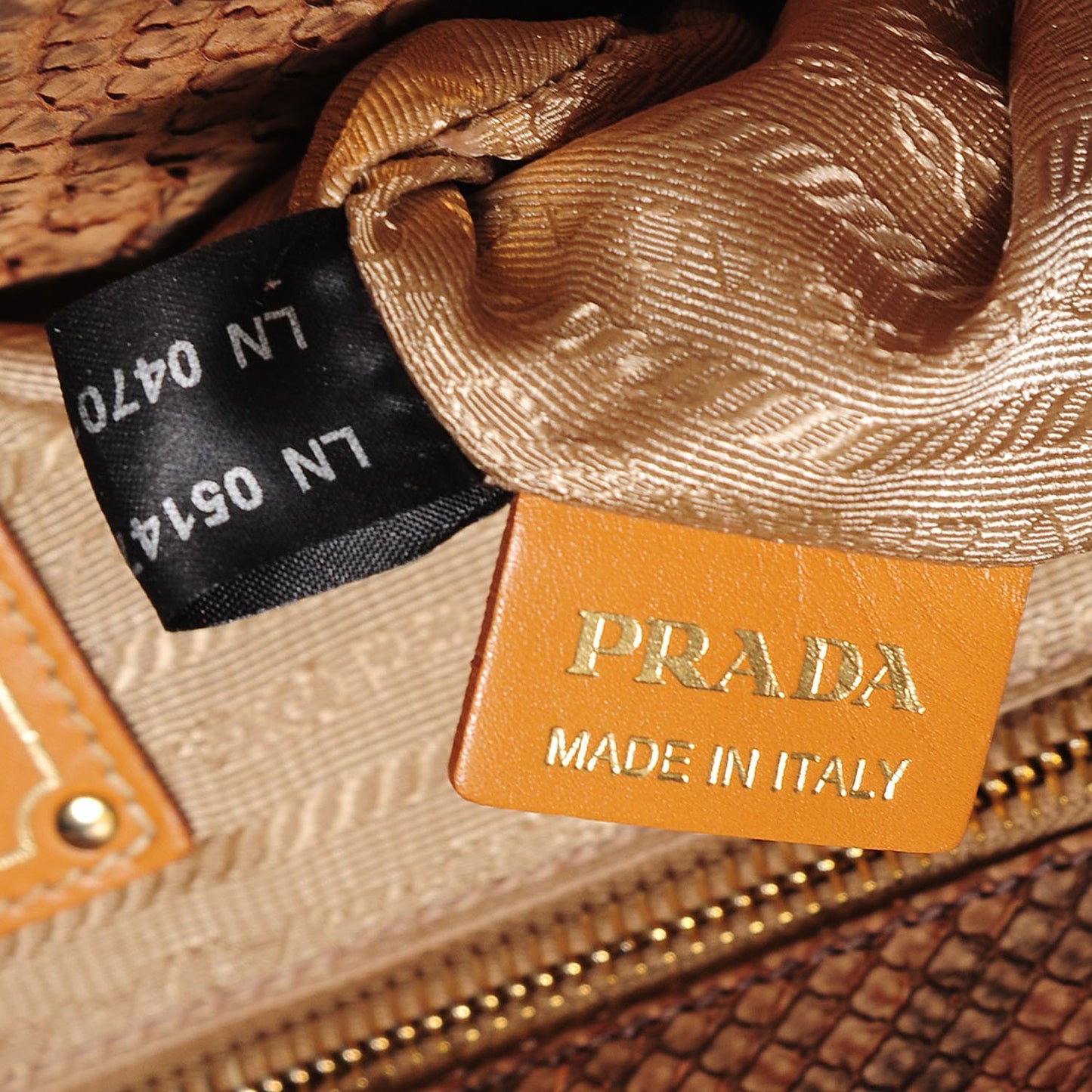 Python Top Handle Frame Bag Naturale