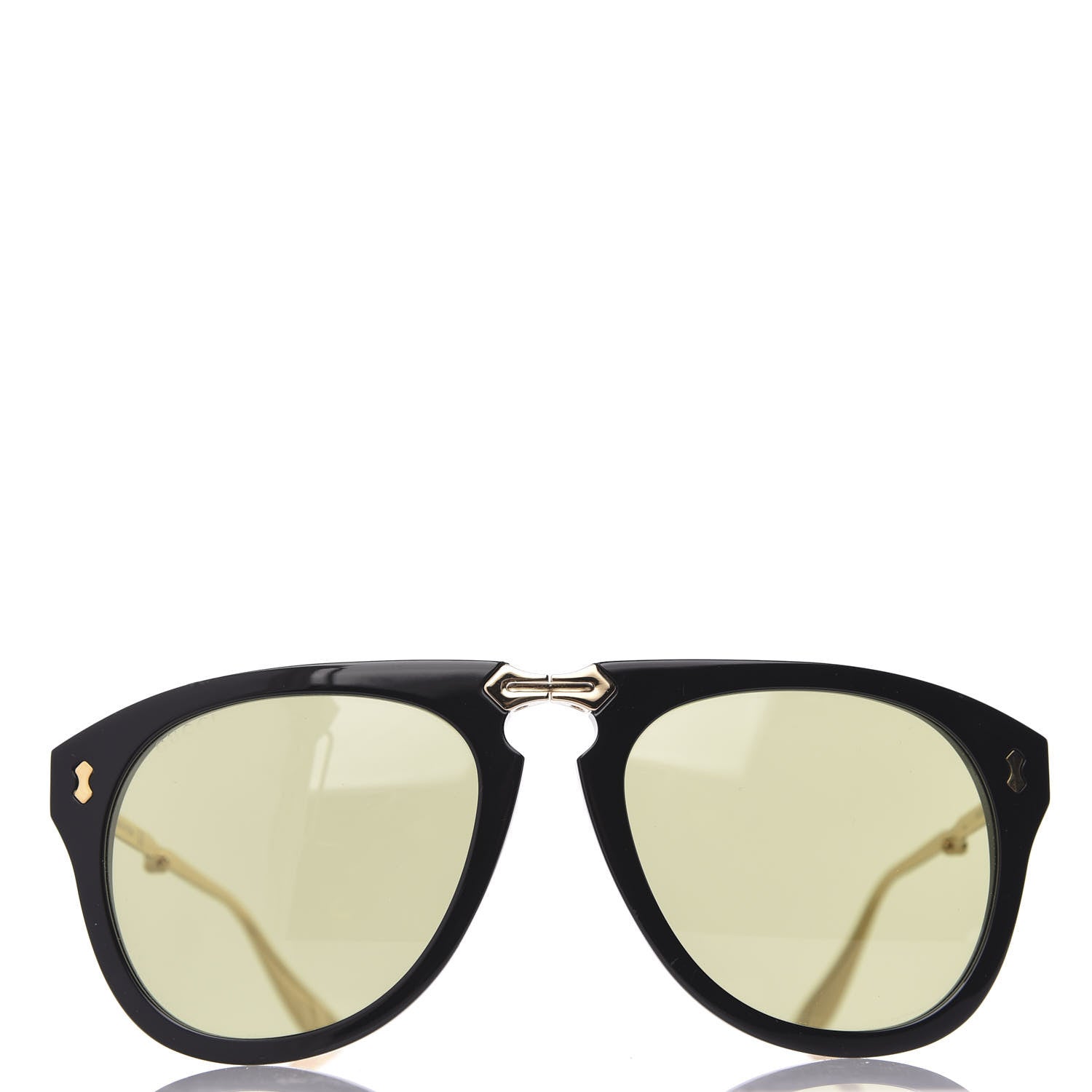 Gucci Folding Aviator Sunglasses GG0305S Black Gold 4 of 8