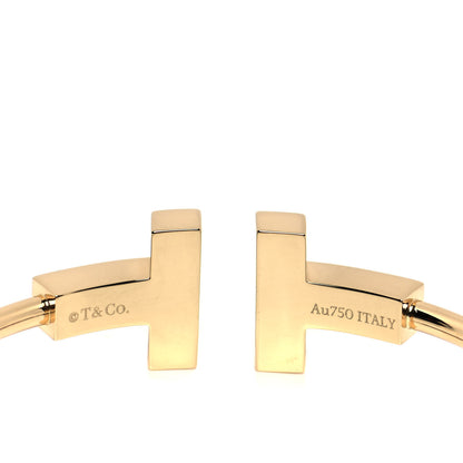 Tiffany 18K Yellow Gold Mother of Pearl Wide T Wire Bracelet 4 of 4