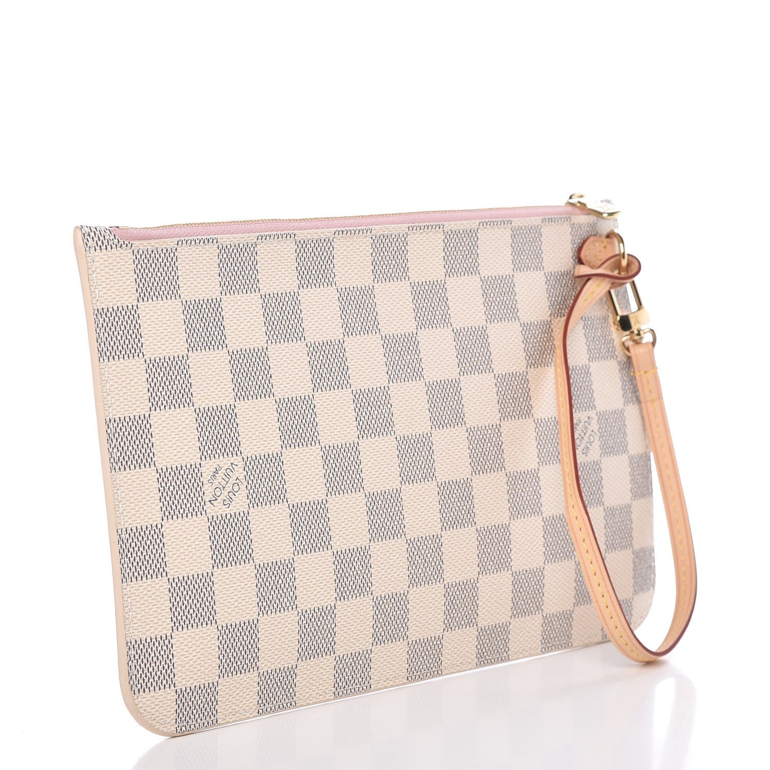 Louis Vuitton Damier Azur Neverfull MM GM Pochette Rose Ballerine 3 of 7